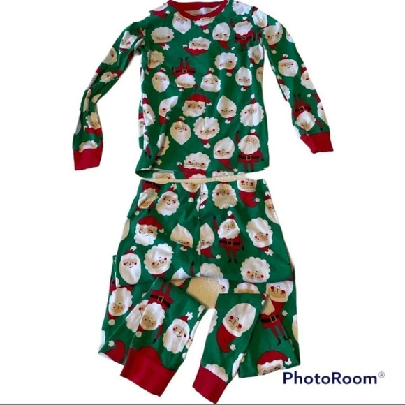 Carter’s Two Piece Christmas Santa Claus Pajama Set Unisex Size 10 Holiday - Picture 1 of 4